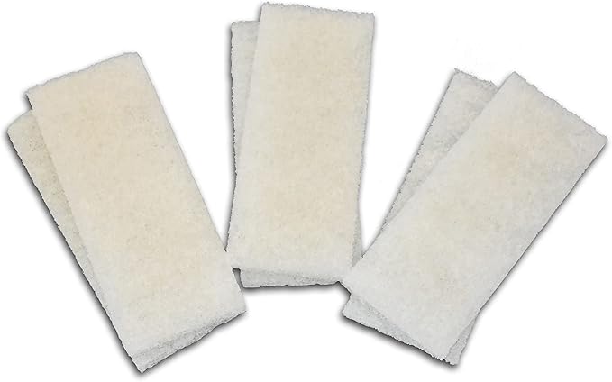 Cut Replacement Compact Skimmer Mat - Beige Coarse Filter Media to Fit Popular Brands, Made in USA (6" x 15" x 1.25" Thick 2 Pack - 3 Sets)