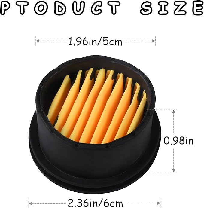 4Pcs Air Compressor Silencer Filter Elements, Air Compressor Intake Filter Sound Muffler Silencer Intake Paper Replacement Elements