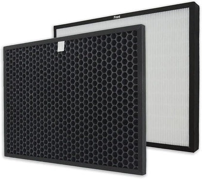 PUREBURG Replacement Filter Pack Compatible with RabbitAir BIOGS CLASSIC SPA-421A SPA-582A Air Purifier,H13 HEPA + Activated Carbon Filter Air Clean dust PM2.5 Odor