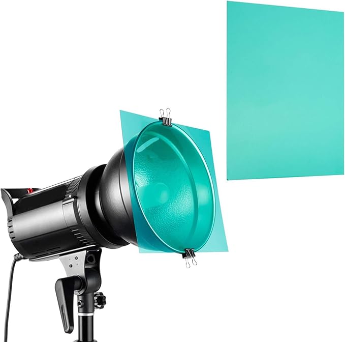 Lystaii 9pcs Gel Light Filter Color Correction Colored Overlays Transparent Color Film Lighting Gel Filter Plastic Sheets Correction 9 Colors 11.7 by 8.3 Inches for Film, Video, Photo, Stage
