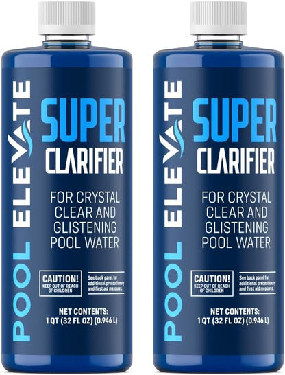 Pool Clarifier Ultimate Clarity Booster - Pool Clarifier for Crystal Clear Water, Fast Acting & Long Lasting, Reduces Cloudiness & Enhances Filter Performance, Safe for All Pools, 32 oz Pack of 2