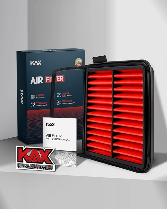 KAX Premium Engine Air Filter, GAF020 (CA10159) Replacement for Toyota Prius Base 1.5L L4 Electric/Gas 2004 2005 2006 2007 2008 2009, 200% Longer Life