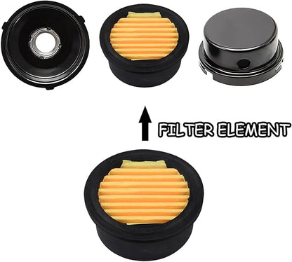 4Pcs Air Compressor Silencer Filter Elements, Air Compressor Intake Filter Sound Muffler Silencer Intake Paper Replacement Elements
