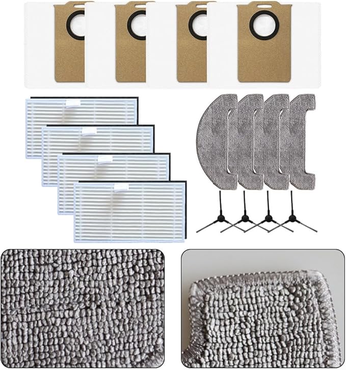 Vacuum Replacement Parts For Uninell UR3 Robot Vacuum Accessories With HEPA Filters Mop Cloths Dust Bags And Side Brushes For Home Cleaning