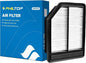 PHILTOP Engine Air Filter CA10165 Replacement for Honda Civic 2006-2011, L4 1.8L, Rigid Panel