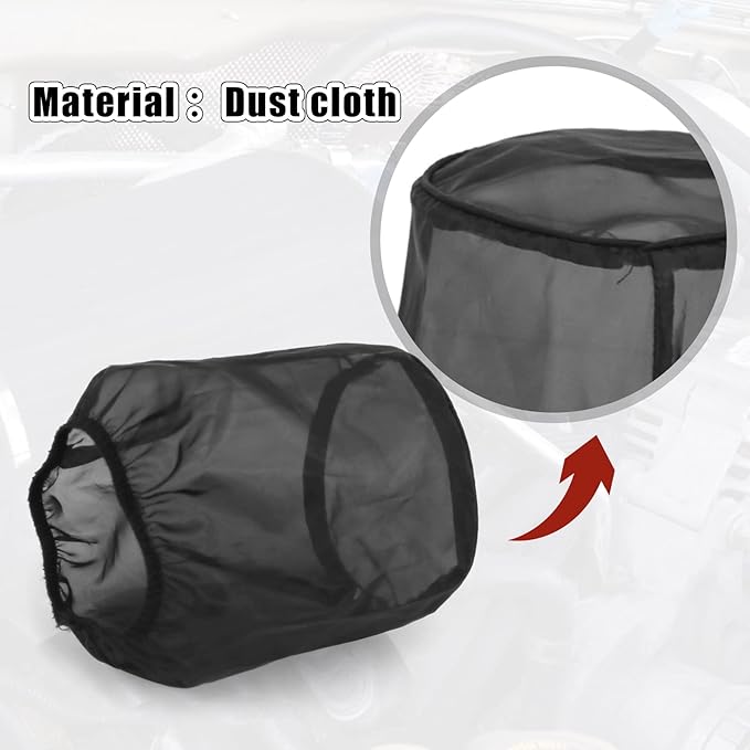 RYANSTAR Air Filter Protective Universal Car Cold Air Filter Protective Cover Dustproof Universal for High Flow Air Intake Filters 76mm 3" High