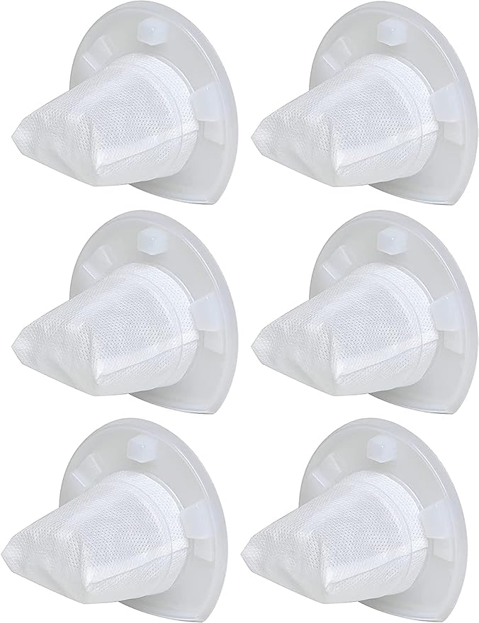 VF110 Filter, 6 Pack Replacement Vacuum Filters for Black & Decker VF110 Cordless Vacuum CHV1210, CHV1410, CHV1410B, CHV1410L, CHV1410L32, CHV1510, CHV9610, BDH2000L, 90558113-01