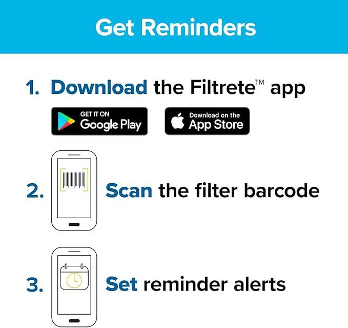 Filtrete 16x20x1 Air Filter, MPR 1200, MERV 11, Allergen Defense Odor Reduction 3-Month Pleated 1-Inch Air Filters, Pack of 2