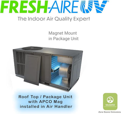 Fresh-Aire APCO Magentic Mount with 6 Carbon Cell Filter Matrix, Includes 2 Year Lamp, 18-32 VAC