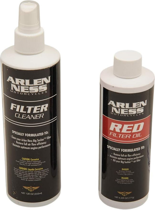 Arlen Ness 18-076 Red Air Filter Cleaner/Oil Kit