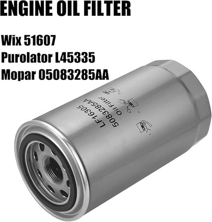 6.7 Cummins Diesel Filters Kit Compatible with 2013-2018 Ram 2500 3500 4500 5500 6.7L Cummins Diesel Oil Fue Engine Cabin Air Separator Filtration 5083285AA 53034051AB 68406048AA 68157291AA 68197867AA