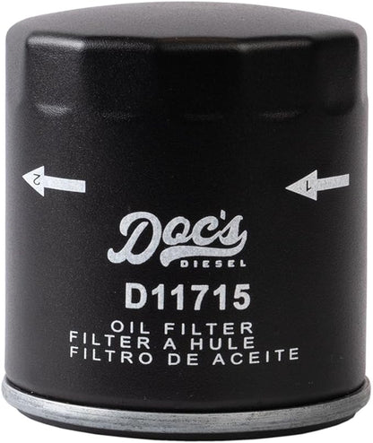 Doc's Diesel Oil Filter 12-Pack D11715-12 | Compatible with Chevrolet/GMC 3.0L Duramax 2020+ | Replaces PF66
