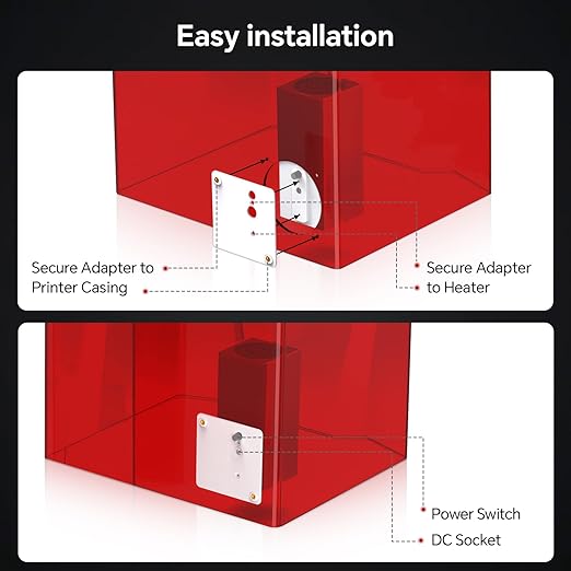 ELEGOO Smart Mini Heater for Resin 3D Printer, Intelligent Temperature Control, PTC Heating, Odor Filtering, 3D Printer Heater for Saturn 4 Ultra, Mars 5 Ultra and Most MSLA/DLP/LCD 3D Printers
