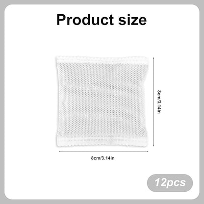 12pcs Carbon Filter Refills for Playtex Diaper Genie, Activated Charcoal Deodorizer Odor Absorber Replacement for Diaper Pail Closet Shoe Cabinet & Trash Can (20g)