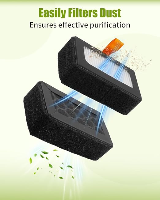 2PCS Air Filter Fit for Bambu Lab X1C X1 P1S 3D Printers, with Brush