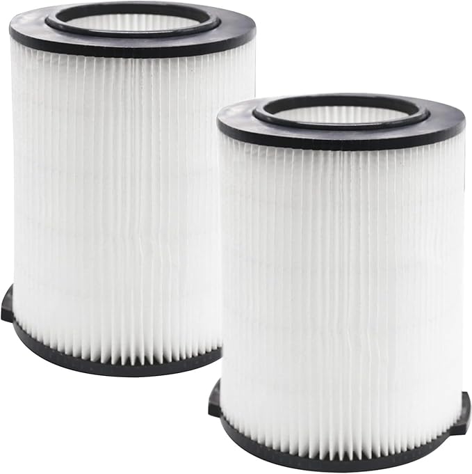 2 Pack Replacement VF4000 Filter for Ridgid Shop Vac Filter 5-20 Gallon, Standard H13 HEAP Wet/Dry Rigid Shop Vac Filters Compatible with Husky 6-9 Gallon Vacs & Craftsman Vacs