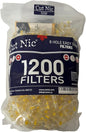 Cut-Nic 8 Hole Easy Draw Disposable Cigarette Filters - (1200 Filters) Including 4 Travel Cases