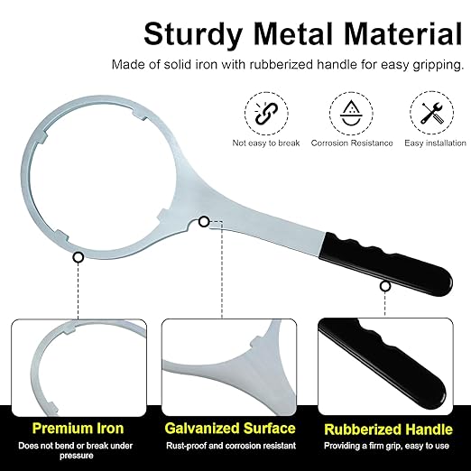 Whole House Water Filter Wrench 6.29 in, Compatible with SPBW-2 Big Blue Metal Water Filter Housing Wrench