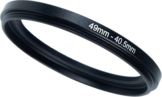49mm to 40.5mm Step-Down Ring Filter Adapter for All Brands UV ND CPL Metal Ring Step-Down Rings Adapter Filter (49mm-40.5mm)