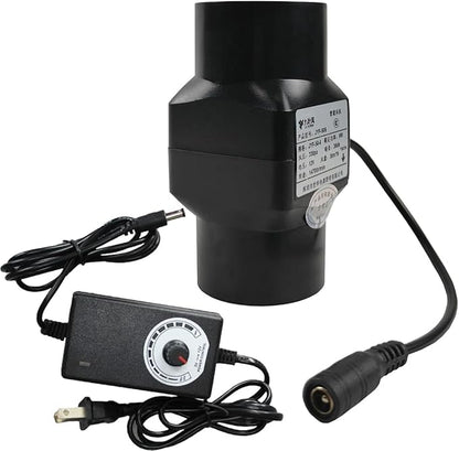 2 Inch Inline Duct Fan with Speed Controller 12V 6w Air Cooling Exhaust Blower for Grow Tent Ventilation System Hydroponics,Black (Color : Adjustable Speed)