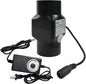 2 Inch Inline Duct Fan with Speed Controller 12V 6w Air Cooling Exhaust Blower for Grow Tent Ventilation System Hydroponics,Black (Color : Adjustable Speed)