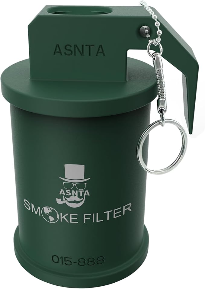 Personal Smoke Air Filter - Replaceable Filter,Suitable for Capturing Smoke and Removing Odors in Cars, Offices and Bedrooms, Durable for 500 Times of Use, Easy Breathing (Green)