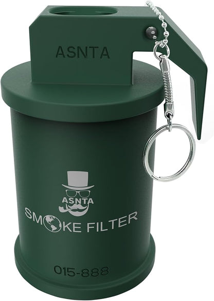 Personal Smoke Air Filter - Replaceable Filter,Suitable for Capturing Smoke and Removing Odors in Cars, Offices and Bedrooms, Durable for 500 Times of Use, Easy Breathing (Green)