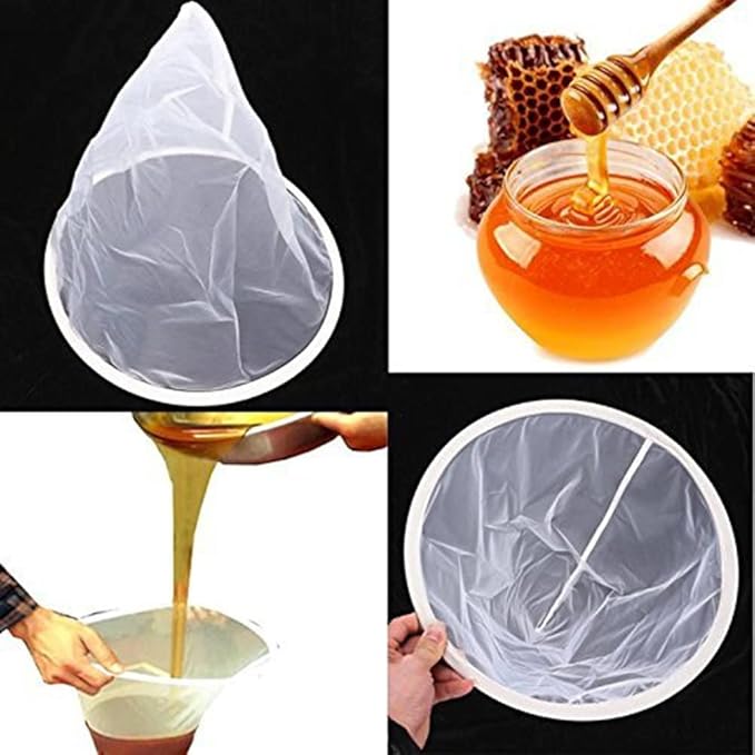 Honey Strainer Filter 2pcs Net Screen Food Filter Apiary Equipment Extraction Tool
