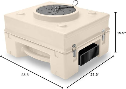 B-Air AP-450 Max Professional Grade Air Purifier Scrubber for Household Use, 450 CADR, Water Damage Equipment, Eggshell White
