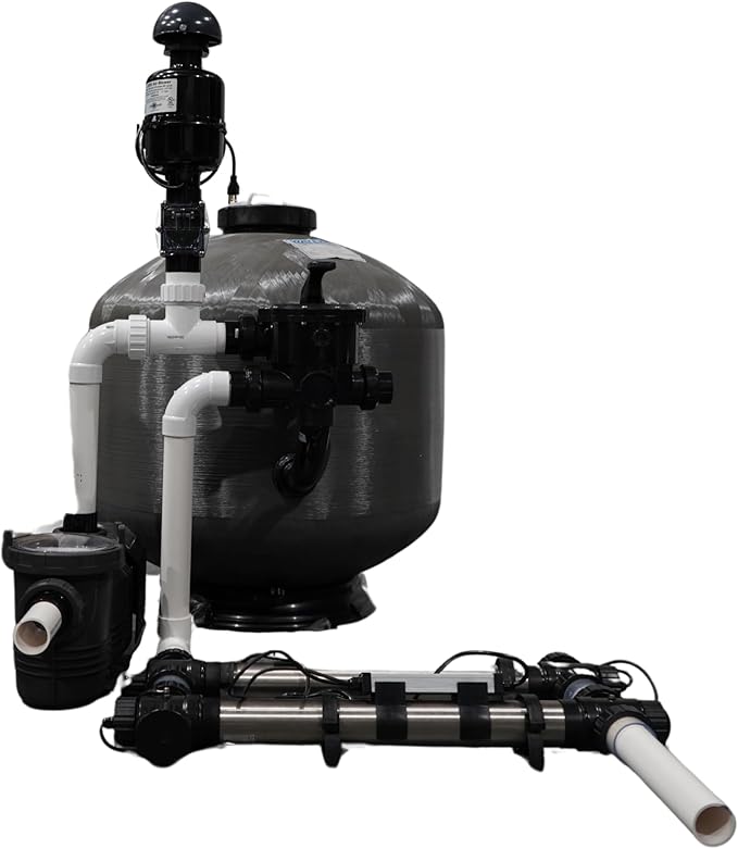 HALF OFF PONDS Simply Clear PRO Koi Pond Filter System: 2HP Blower, 160 watt UV Clarifier, 1.5 HP Variable Speed Pump, Filters Ponds Up to 11,000 Gallons, Complete Kit with Bio Media & Multiport Valve