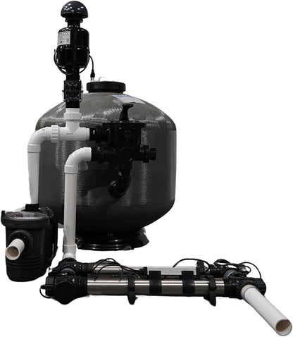 HALF OFF PONDS Simply Clear PRO Koi Pond Filter System: 2HP Blower, 160 watt UV Clarifier, 1.5 HP Variable Speed Pump, Filters Ponds Up to 11,000 Gallons, Complete Kit with Bio Media & Multiport Valve
