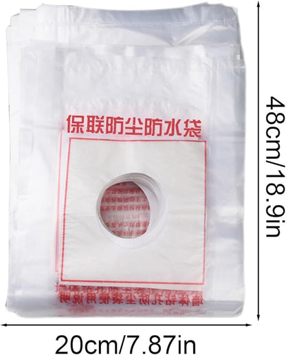 Electric Hammer Dust Bag – Drill Dust Sealr, Hole Saw Catcher | 100PCS Fine Particlle Trap for AC Installation, Wall Cut Dust Barrier Pouch, Compact Vacuum Collector Kit for Plasterboard Drilling Jobs