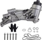 Upgrade aluminium Oil FILTER HOUSING With Engine Oil Cooler and aluminium cap compatible with Chevy Cruze Aveo Sonic Malibu，Pontiac G3，Saturn Astra 1.6L 1.8L