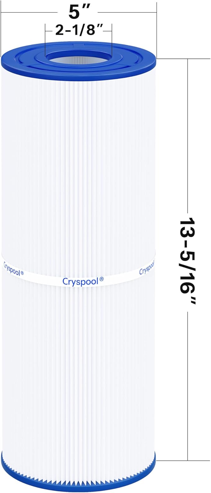 Cryspool® 04072 Filter Compatible with PRB25-IN Hot Tub Filter, C-4326, FC-2375, 3005845, R172327, R173429, 33521, 25392, 817-2500, 5X13 Drop in Spa Filter, 2 Pack