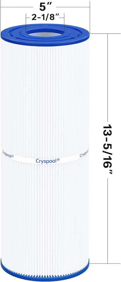 Cryspool® 04072 Filter Compatible with PRB25-IN Hot Tub Filter, C-4326, FC-2375, 3005845, R172327, R173429, 33521, 25392, 817-2500, 5X13 Drop in Spa Filter, 2 Pack