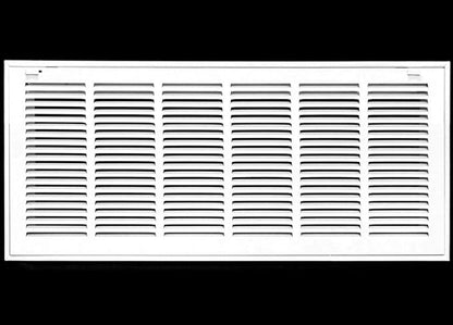 HVAC Premium 28 x 12 Duct Opening Steel Return Air Filter Grille, for 1-inch Filter, Removable Door, Flat Stamped HVAC Vent Cover Grille, Outer Dimensions 30.5 x 14.5