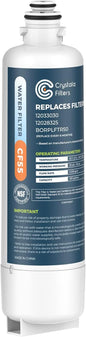 Crystala Filters Replacement for Bosch Ultra Clarity Pro Water Filter, Compatible with BORPLFTR50, 12033030, 11025825, 12028325, BORPLFTR55, WFC100MF, WFS200MF (1 Pack)