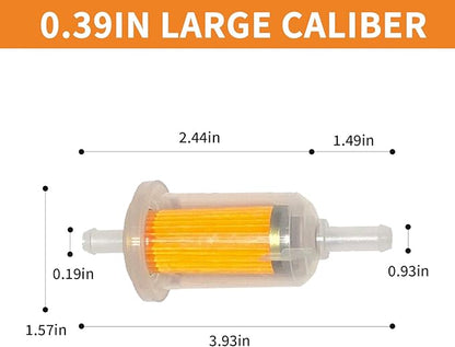 2 Pcs Motorcycle Fuel Filter,High Flow Inline Diesel Gasoline Fuel Filter,Universal For Replacement For Cars, Motorcycles, Scooter Dirt Bikes