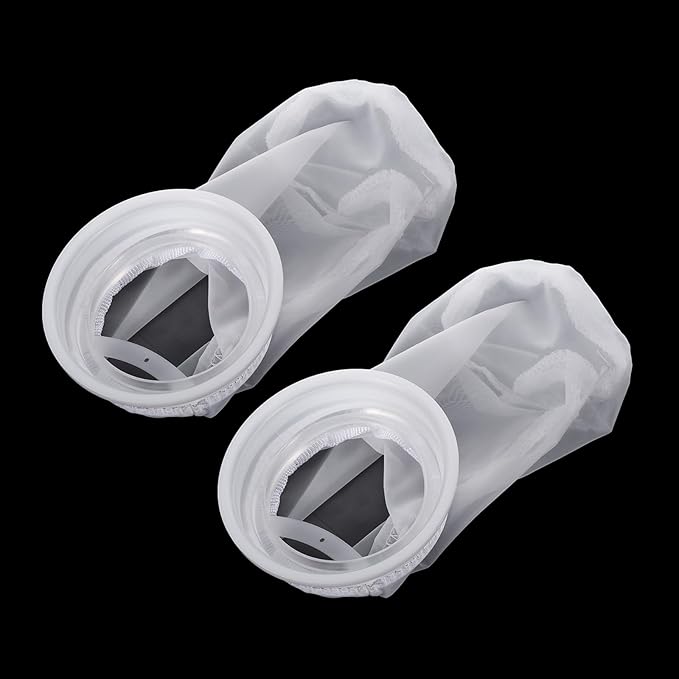 PATIKIL 4" IBC Lid Filter 2 Pack 210mm Long Washable Nylon Fine Mesh Filter IBC Tank Container Accessories for Rainwater Tank Rain Tank Ton Barrel Cover