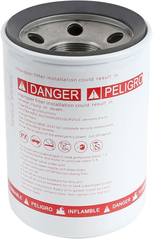 30 Micron Spin-on Fuel Filter Element, 25 GPM Diesel Gasoline Compatible With Mobile and Stationary Diesel Fuel Tank Pump