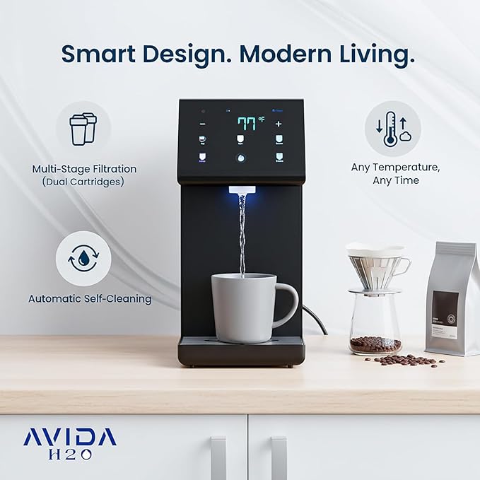 Bottleless Water Dispenser - Instant Hot and Cold Water Dispenser for Countertop W Full Installation Kit, Quiet Multi-Stage Filtration + UV Sterilization & Touchscreen Design, 2026 Ultra