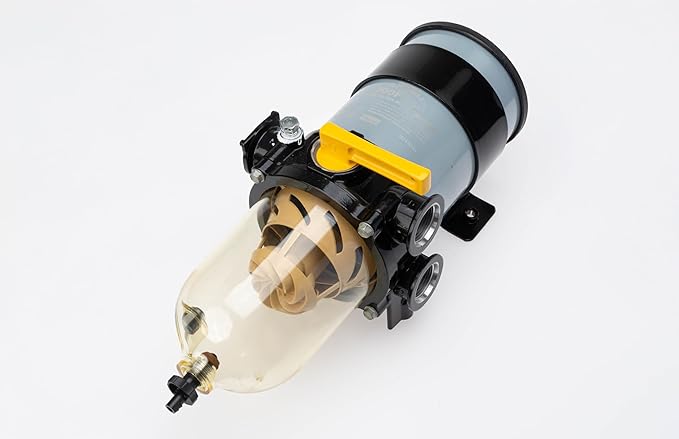 Racor 900FV10 Turbine Fuel Filter/Water Separator | 90 GPH | 10 Micron | Integrated Shut-Off Valve | Replaces Obsolete 900FH & 900FG Series | Fits Marine & Industrial Diesel