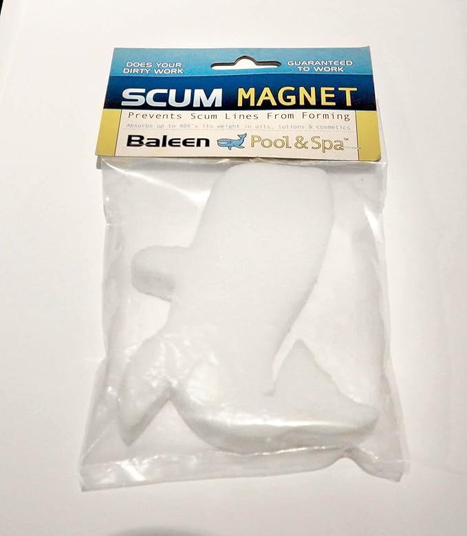 Baleen Filters Pool & Spa Scum Magnet - Maintenance Free Oil Absorbing Water Clarifier Model BA-Magnet