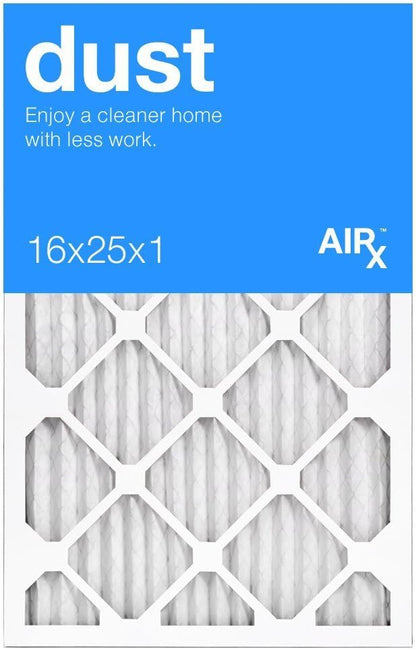 AIRX FILTERS WICKED CLEAN AIR. DUST 16x25x1 MERV 8 Pleated Air Filter - Made in the USA - Box of 6