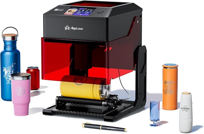Algolaser Rotary Roller for Pixi Laser Engraver – Y-Axis Rotary Module for Cylindrical Object Engraving – Compatible with LightBurn, LaserGRBL – No Laser Function
