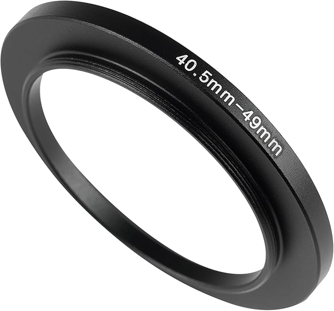 40.5-49mm Metal Step-Up Ring Adapter Compatible with Mirrorless Cameras DSLR Lens, UV CPL ND Filter Thread Converter, Black