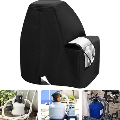 Pump Shield Cover - Weatherproof Pool Equipment Protector | UV Resistant Pond Filter Guard Wrap, Outdoor Motor Enclosure Box for Patio Yard Landscaping Deck Use