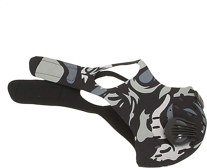 ASA Techmed Reusable Dual Air Breathing Valve Face Mask Cover with Activated Carbon Filter (Tactical Skull)
