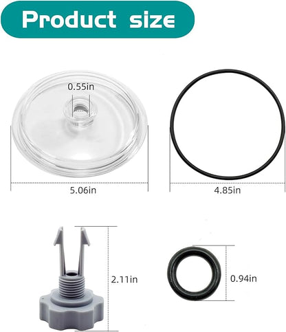 SF15110 Pool Leaf Trap Cover Lid,with O-Ring&Valve,Compatible with Intex 12 Inch Sand Filter Pumps,Sand Filter Replacement Partsfit for Intex SF15110 28948EH ECO15110-2 Models