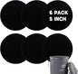 6 Pack Charcoal Filters for Compost Bin Bucket, 5 Inch Round Activated Carbon Charcoal Replacement Filters for Kitchen Countertop and Home Bucket Compost Bin (Refill, Odor Eliminating)